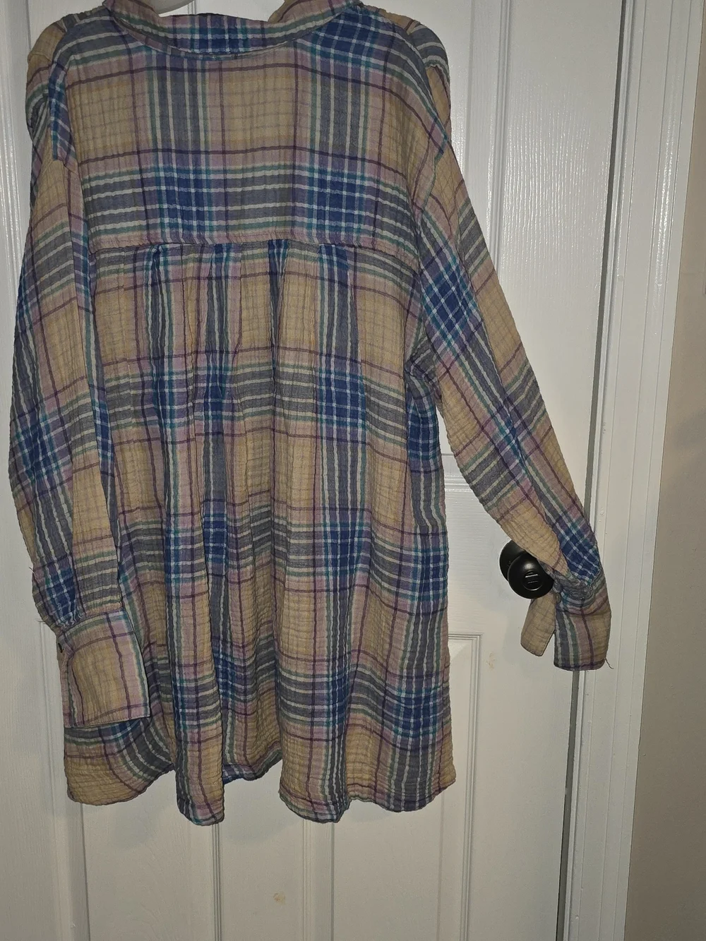Free People Plaid Button-Down Dress